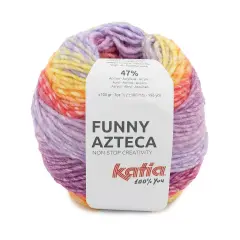 Katia Funny Azteca Premium Wool Blend Yarn Orange-lilac