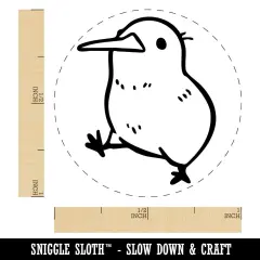 Cute Chubby Kiwi Bird Walking New Zealand Self-Inking Rubber Stamp Crafting Purple