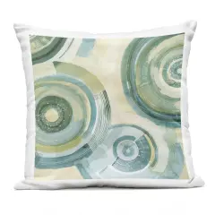 Stupell Industries Yellow Passiflora Circles Outdoor Pillow, 18 x 7 x 18