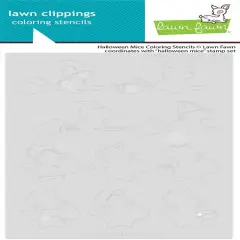 Lawn Clippings Coloring Stencil-Halloween Mice