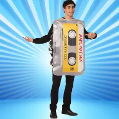 Mix Tape Tunic Adult Costume Funny Music Throwback Outfit