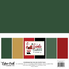 Echo Park Solids Collection Kit 12"X12"-Santa Claus