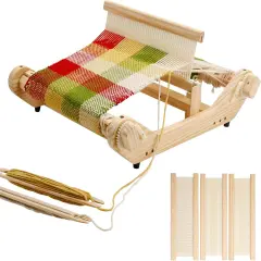 12 Inches Rigid Heddle Loom, Weaving Loom Kit with Shed Stick
