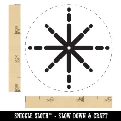 Shiny Sparkle Star Shimmer Glitter Self-Inking Rubber Stamp Crafting Planners Black