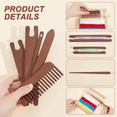 5 Pieces Knitting Weaving Loom Tools Shuttle Weaving Stick for Beginner
