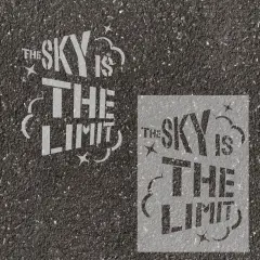 The Sky Is The Limit Parking Space Stencil | High School Senior Parking Spot Stencil | Reusable Stencil | Stencil Ease |