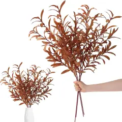 4Pcs Fall Artificial Olive Branches Autumn Long Stems