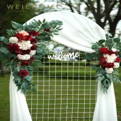 2Pcs Artificial Flower Arch Decor
