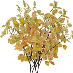 4PCS Artificial Fall Leaves Stems
