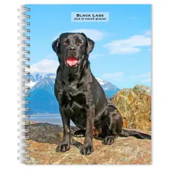 Black Labrador Retrievers | 2026 6x7.75 Inch Spiral-Bound Wire-O Weekly Engagement Planner Calendar | New Full-Color Image Every Week