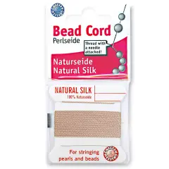 Size 16 Griffin Bead Cord 100% Natural Silk Light Pink