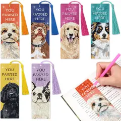 6 PCS Diamond Painting Kits Bookmarks for Adults