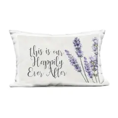 Stupell Industries Happily Ever After Lavender Outdoor Pillow, 14 x 7 x 20