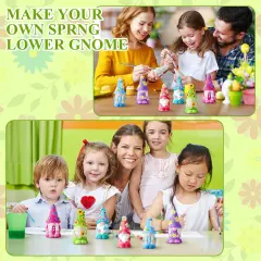 6 Pcs Spring Ceramics to Paint Ready to Paint Your Own Gnome Statues 5.12 Floral Theme Paintable Figurines DIY