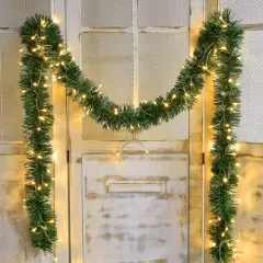 16.4ft Artificial Christmas Garland Decoration, Lighted Pine Garland Soft