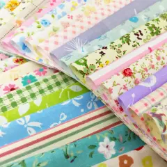 Cotton Precut Quilt Sewing Floral Fabrics(12 x 12 inches, 60pcs)