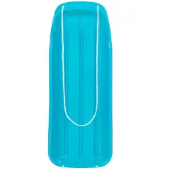 Best Choice Products 48in Kids Outdoor Plastic Sport Toboggan Winter Snow Sled Board Toy w/ Pull Rope Ice Blue