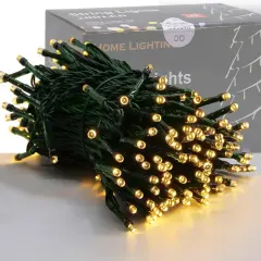 66ft 200 LED Green Wire Christmas Decorative Mini String Lights