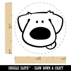 Cute Cartoon Dog Nose Tongue Golden Retriever Puppy Self-Inking Rubber Stamp Pink