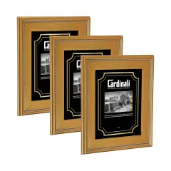 Cardinali Plein Air, Gold 12x16" Picture Frame with Acrylic Glazing & Cardboard Backing, for Photography or Canvas Frame, 3 Wide Moulding, 1/2 Rabbet Depth, D-Ring Hangers Included