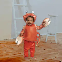 Baby Classic Little Mermaid Sebastian Costume, Crab Body Soft Pants Headpiece
