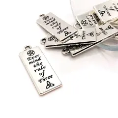 Silver Ever Mind the Rule of Three Wiccan Charms