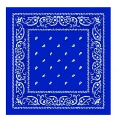 Blue Paisley Bandana Edible Cake Topper-1/4 Sheet