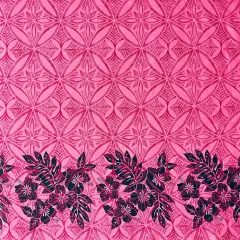 1 Yard Tropical Floral Border Polyester Fabric For Apparel Sewing And Decorative Craft Projects 60 Inch Pink