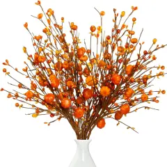 Fall Artificial Berry Stems 6Pcs