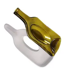 17" x 6.25" x 3" Drop Center Bottle Slump Glass Fusing Kiln Mold