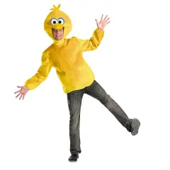 Adult Big Bird Costume Top Plush Character Headpiece Halloween Outfit