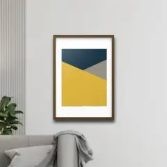 Walnut Effect Frame with Mount, 19&frac34;x27&frac12;" &ndash; Hang Horizontally or Vertically No-Nail Hanging!