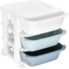 3 Drawer Storage with Wheels - Green