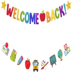 Glitter Welcome Back to School Banner Decorations