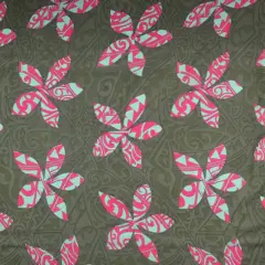 72" L x 45" W Colorful Tiare Sarong with Fringes Rayon Fabric Gray