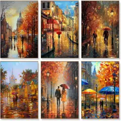 6 Pack DIY Paint by Numbers Kit - Z002