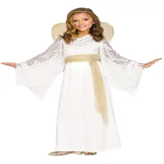 Angel Maiden Girls Halloween Fancy-Dress Costume for Child Medium 8-10