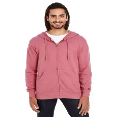 Unisex Triblend French Terry Full-Zip CARDINAL HEATHER