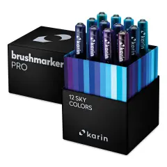 Karin Brushmarkers Pro Markers and Sets - Set of 12, Sky Colors