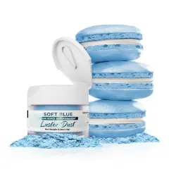 Bakell - Soft Blue Luster Dust (4g, 1x Jar) Edible Vegan Dust & Paint for Baking, Desserts and Beverages