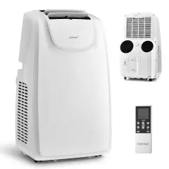 Costway 8000 BTU (11,500 BTU ASHRAE) Dual Hose Portable Air Conditioner 3-in-1 AC Unit w/ Remote Control