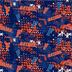 Licensed NCAA University of Florida Splatter FL-835 Cotton Fabric by the Yard
