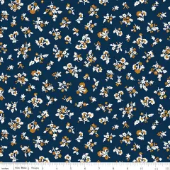 Tumbling Blooms in A (01667403a) | Denim Florals | Liberty Fabrics | Riley Blake