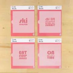 Skiing Message Cookie Stencil Set | Sports Cookie Stencil | DIY Stencil | Craft Stencil | Confection Couture |