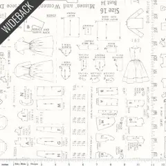 Pattern Wideback (108 Inch) in Gray (wb6421-gray) | Bee Backgrounds | Lori Holt | Riley Blake
