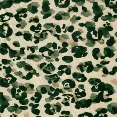 1 Yard Brushed DTY Leopard Print Knit Fabric 170 GSM, 58/60&Prime; Wide Polyester Spandex Blend SAND/OLIVE