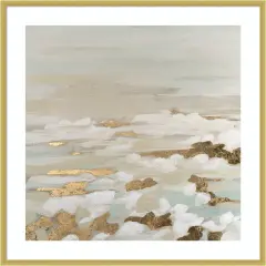 Gilded Surf I by June Erica Vess Wood Framed Wall Art Print