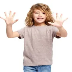 US Blanks&reg; Toddler Tri-Blend Crewneck T-Shirt Tri brown