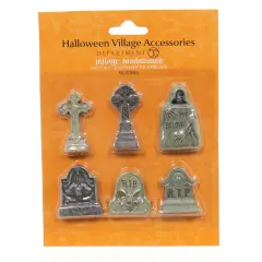 Department 56 Villages 2.0 Inch Tombstones Halloween Halloween Village , Halloween Decor Halloween Gray