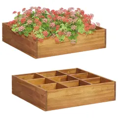 vidaXL Herb Garden Raised Bed Solid Wood Acacia 23.6"x23.6"x5.9"